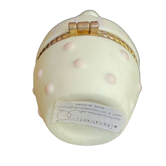 Dept. 56 Snowbunnies "Sunny Side Up" Hinged Trinket Box Figurine - Picture 4 of 10